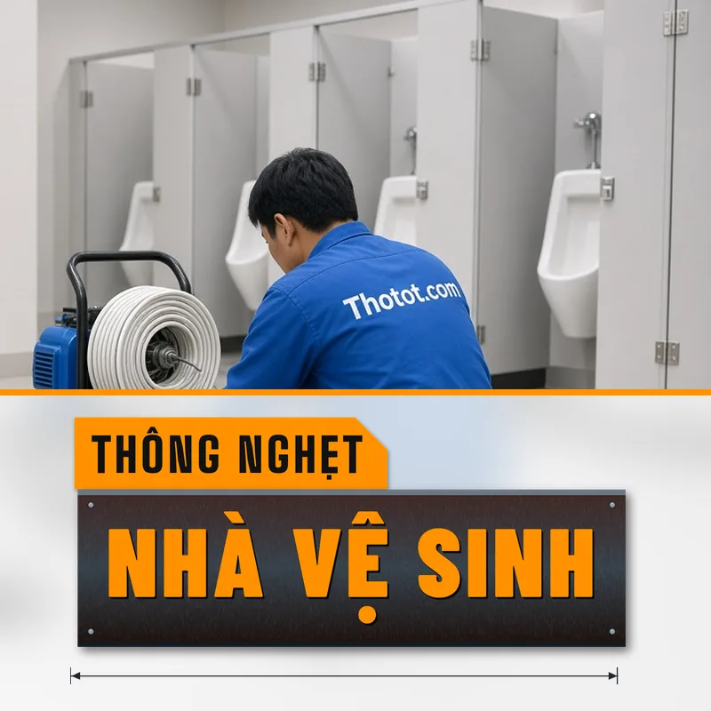 Xử lý nghẹt cống nhà vệ sinh văn phòng