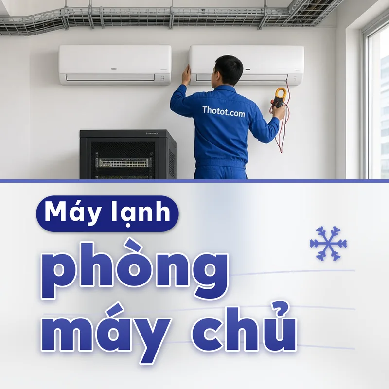 Lắp, sửa máy lạnh phòng máy chủ văn phòng