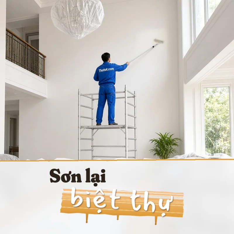 Sơn lại nội thất biệt thự