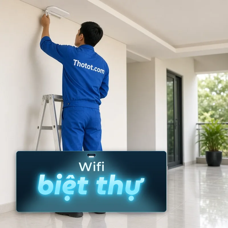 Đi dây mạng, phủ wifi biệt thự