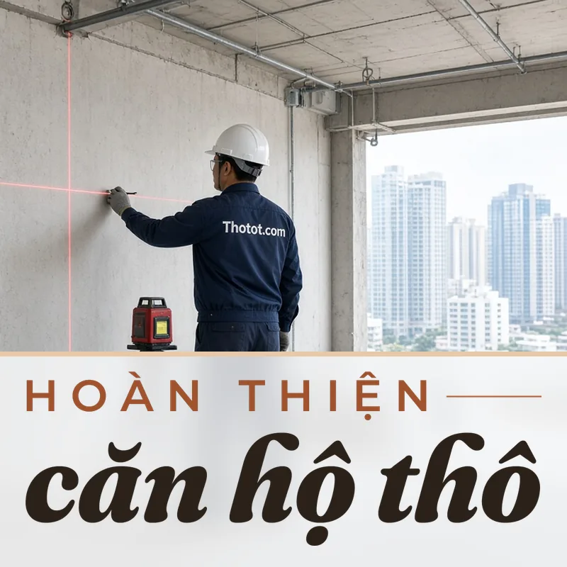 Hoàn thiện căn hộ chung cư bàn giao thô