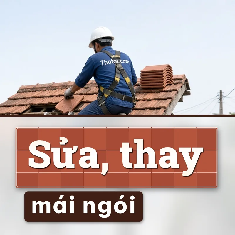 Sửa, thay mái ngói nhà cấp 4