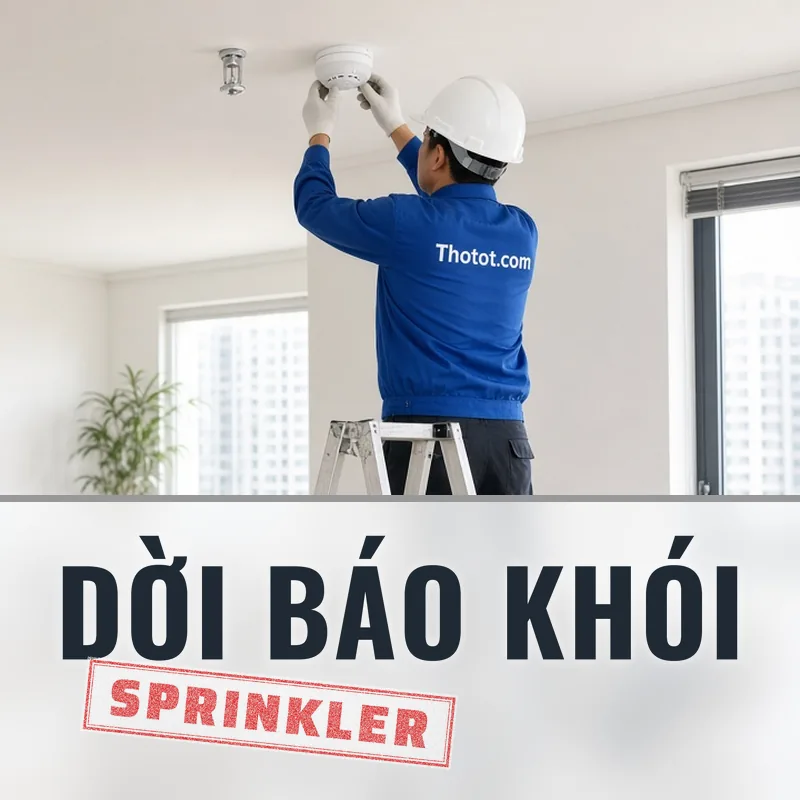 Dời, bổ sung đầu báo khói, sprinkler căn hộ chung cư
