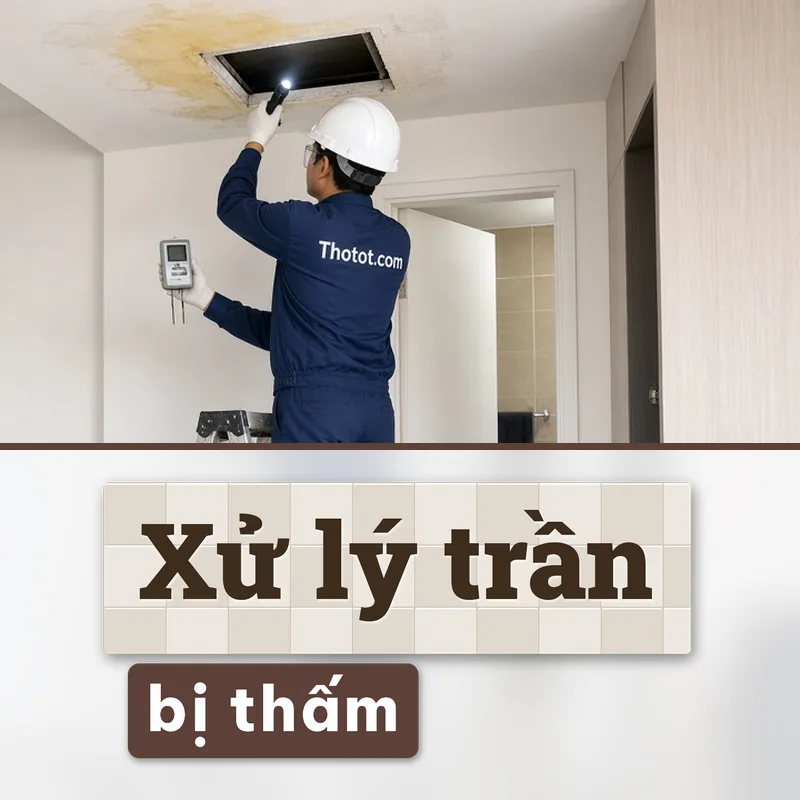 Xử lý trần căn hộ chung cư bị thấm từ tầng trên