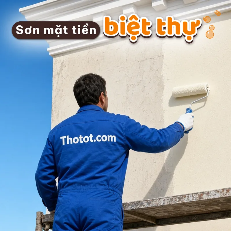 Sơn mặt tiền biệt thự