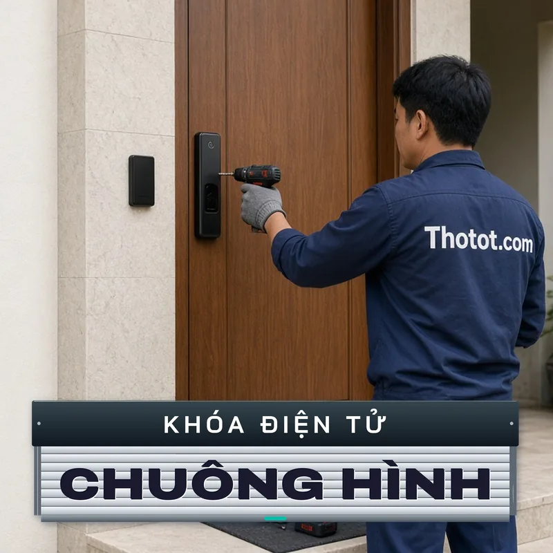 Lắp, sửa khóa điện tử, chuông hình biệt thự