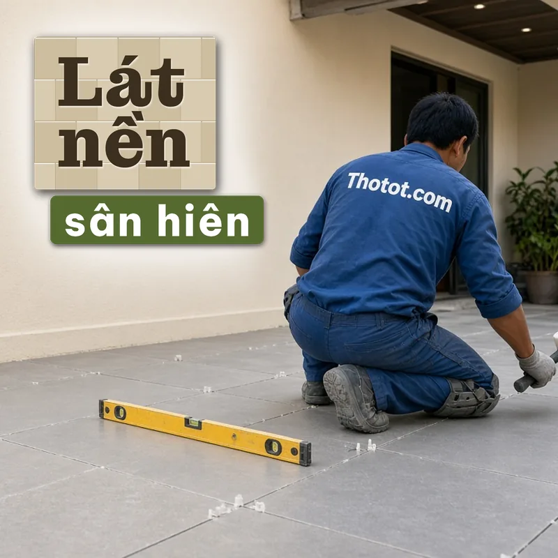 Lát nền sân hiên biệt thự