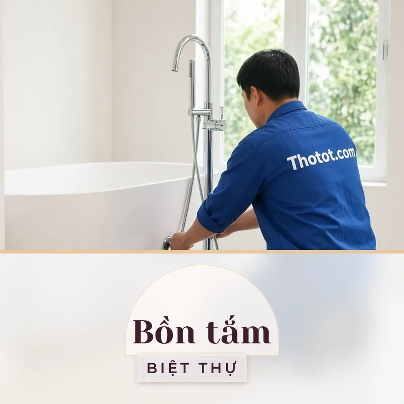 Lắp, sửa bồn tắm biệt thự