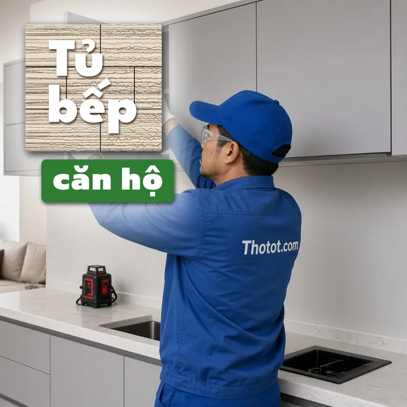 Lắp, sửa tủ bếp căn hộ chung cư