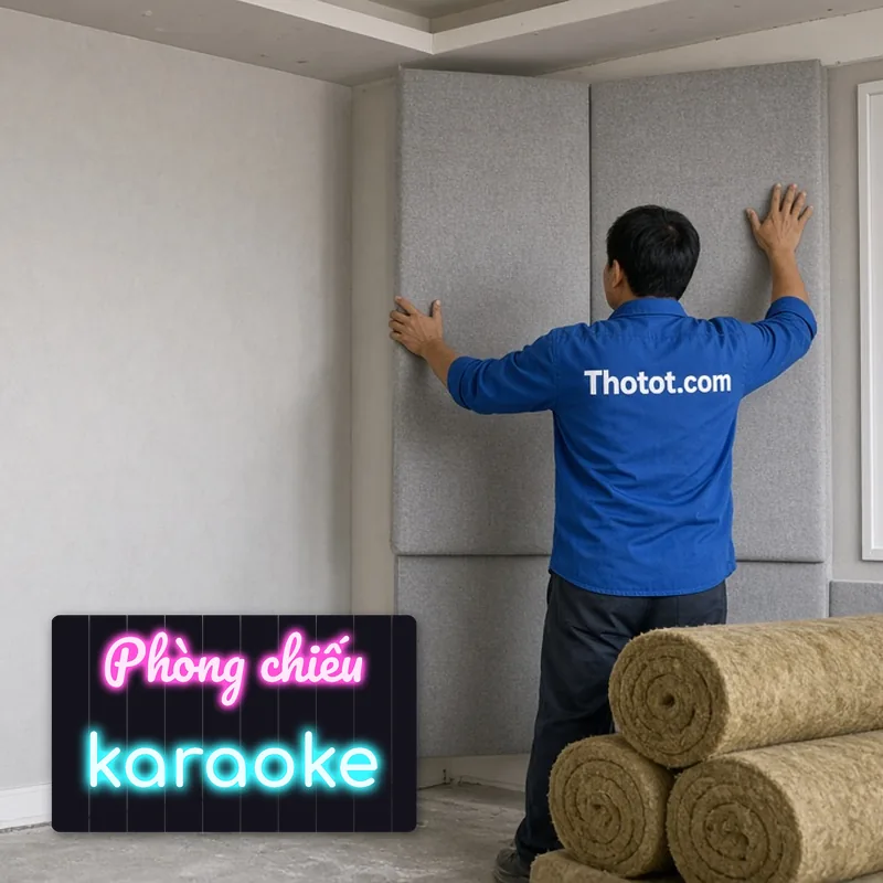 Làm phòng chiếu phim, karaoke trong biệt thự