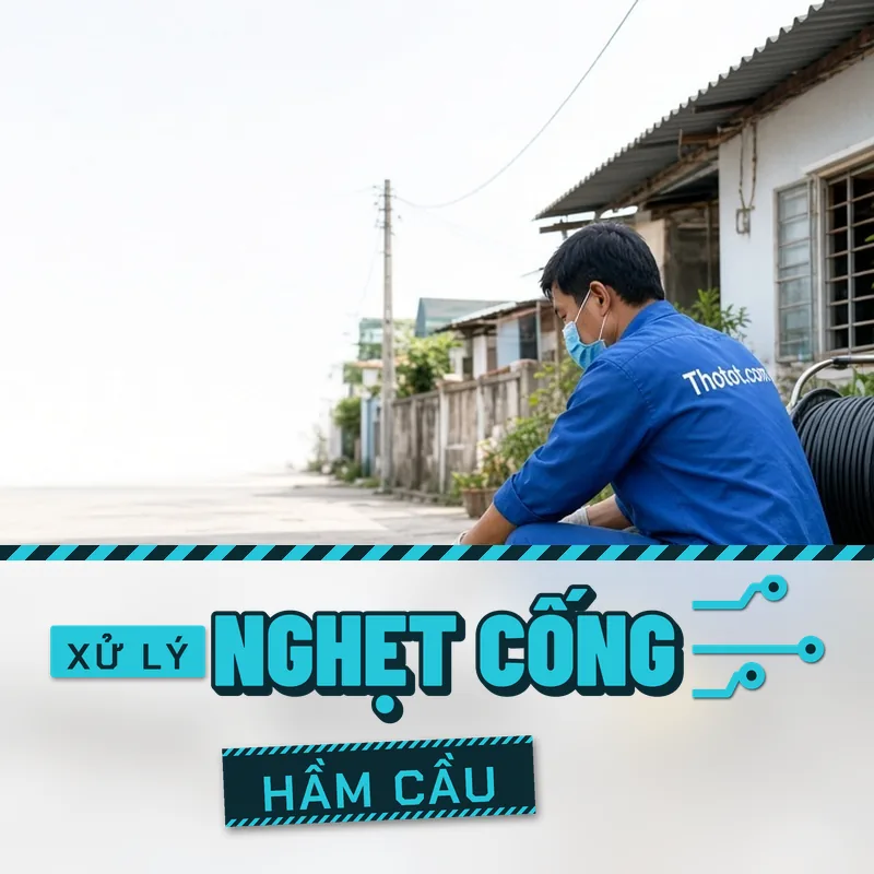 Xử lý nghẹt cống, đầy hầm cầu nhà cấp 4