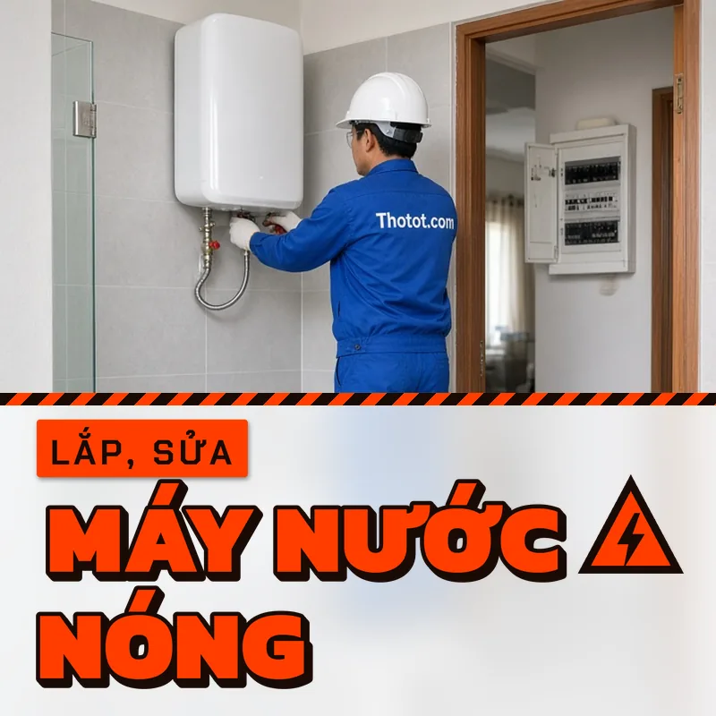 Lắp, sửa máy nước nóng nhà tắm căn hộ chung cư