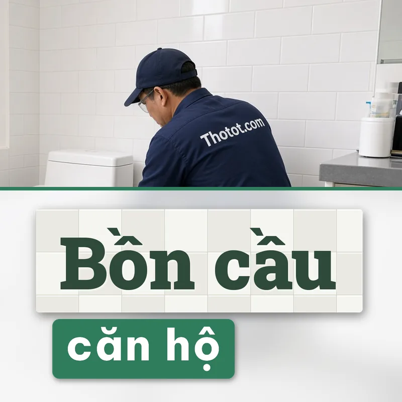 Lắp, sửa bồn cầu nhà vệ sinh căn hộ chung cư