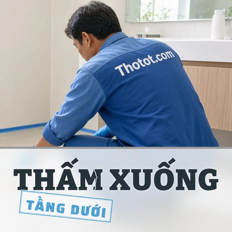 Xử lý nhà vệ sinh căn hộ chung cư thấm xuống tầng dưới