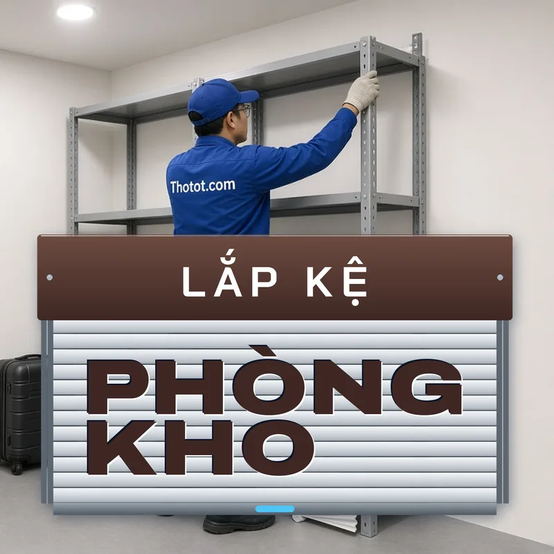 Lắp kệ phòng kho căn hộ chung cư