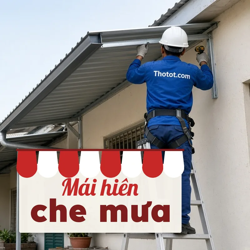 Lắp, sửa mái hiên nhà cấp 4