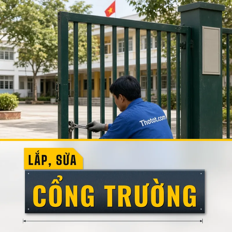 Lắp, sửa cổng trường học