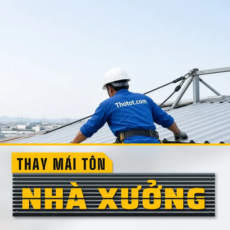 Thay mái tôn nhà xưởng