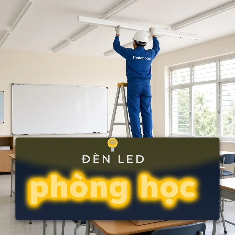 Lắp, sửa đèn chiếu sáng phòng học