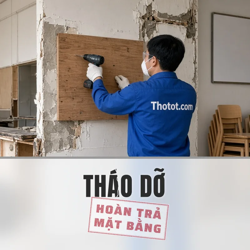 Tháo dỡ, hoàn trả mặt bằng quán café
