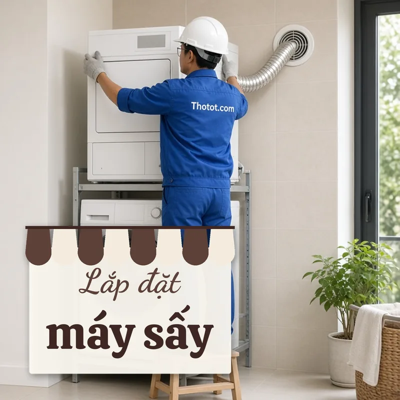 Lắp đặt máy sấy quần áo