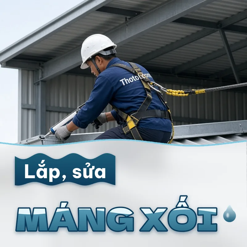 Lắp, sửa máng xối nhà xưởng