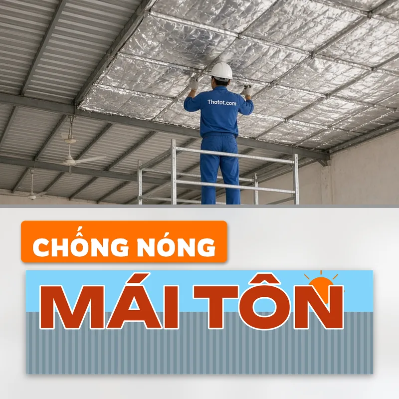 Chống nóng mái tôn trường học