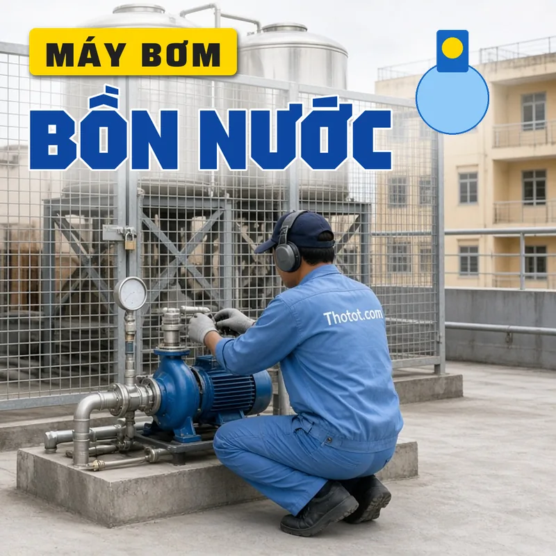 Lắp, sửa máy bơm, bồn nước trường học