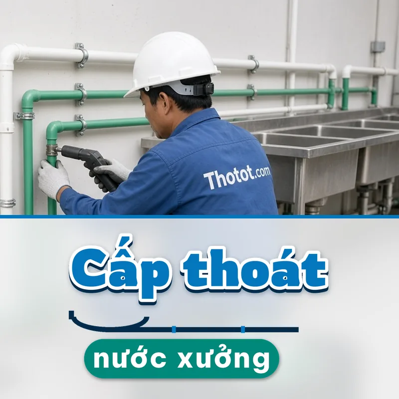 Thi công, sửa đường cấp thoát nước nhà xưởng