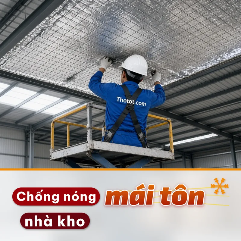 Chống nóng mái tôn nhà kho