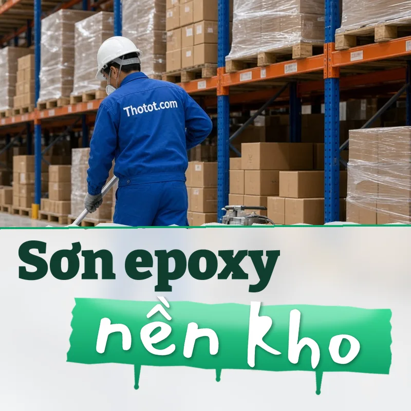 Sơn epoxy nền khu lưu trữ nhà kho