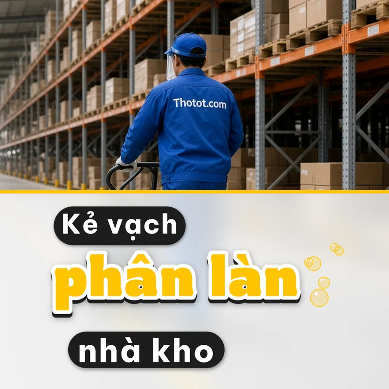Kẻ vạch sơn phân làn nhà kho