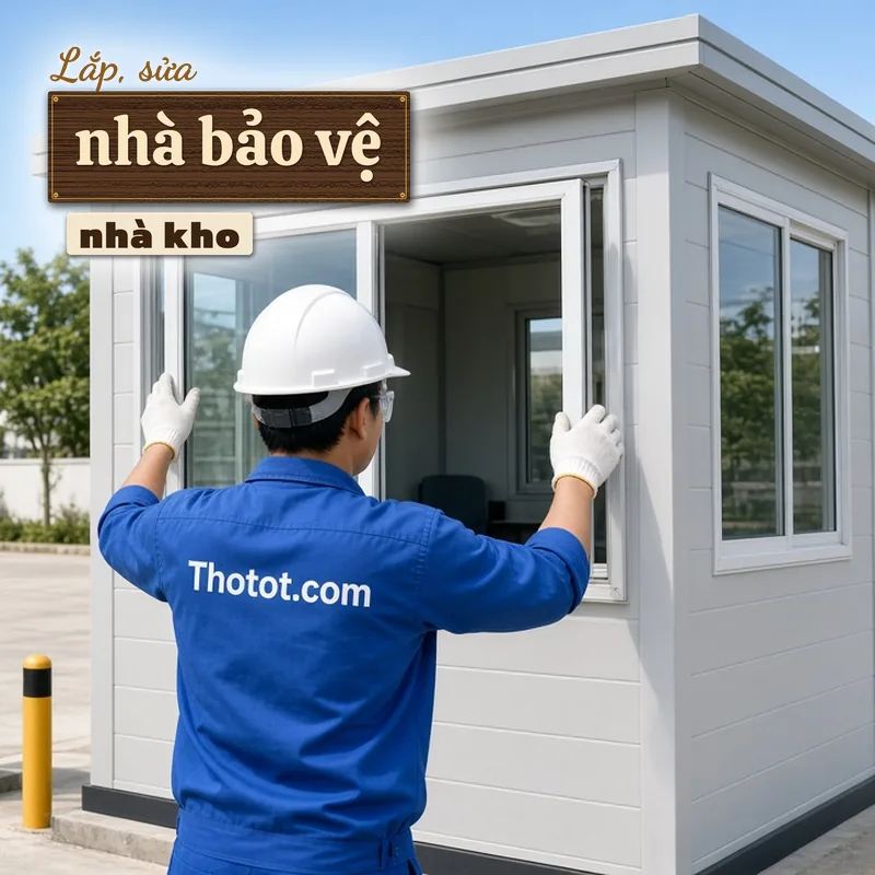 Lắp, sửa nhà bảo vệ nhà kho