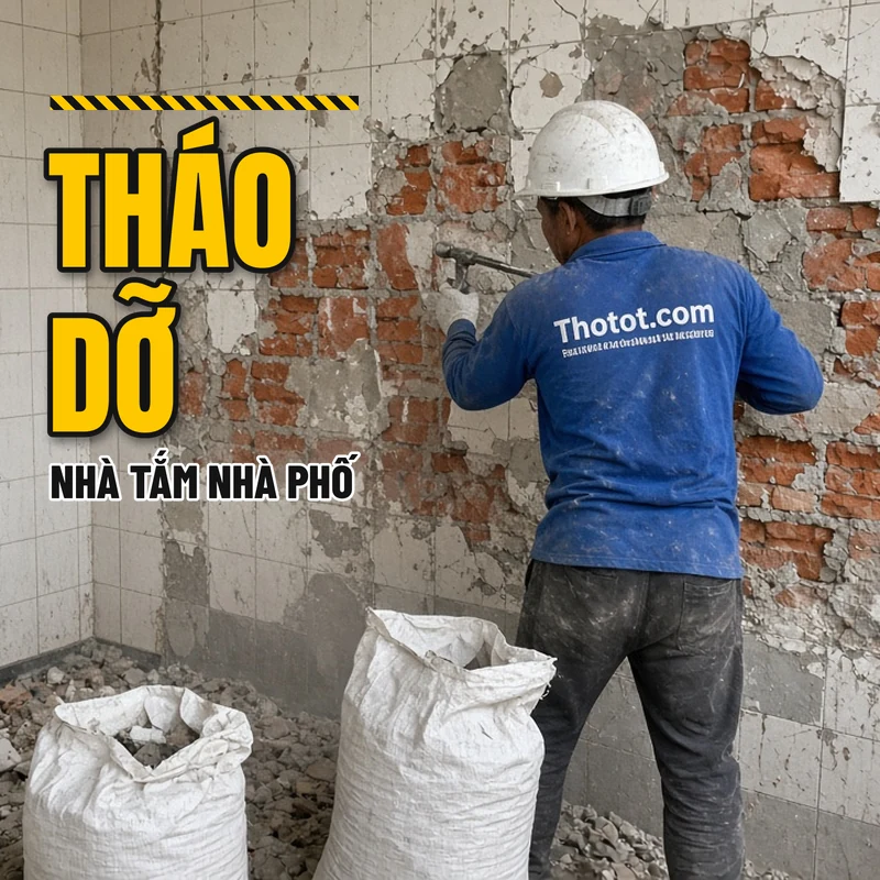 Tháo dỡ nhà tắm nhà phố