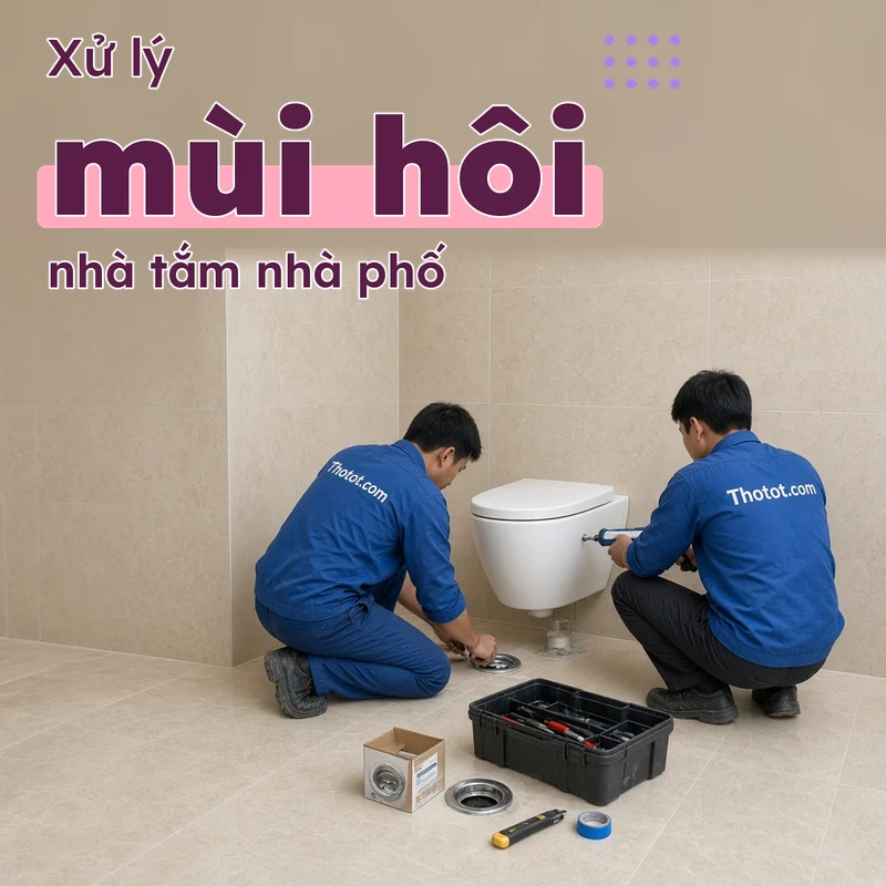 Xử lý mùi hôi nhà tắm nhà phố