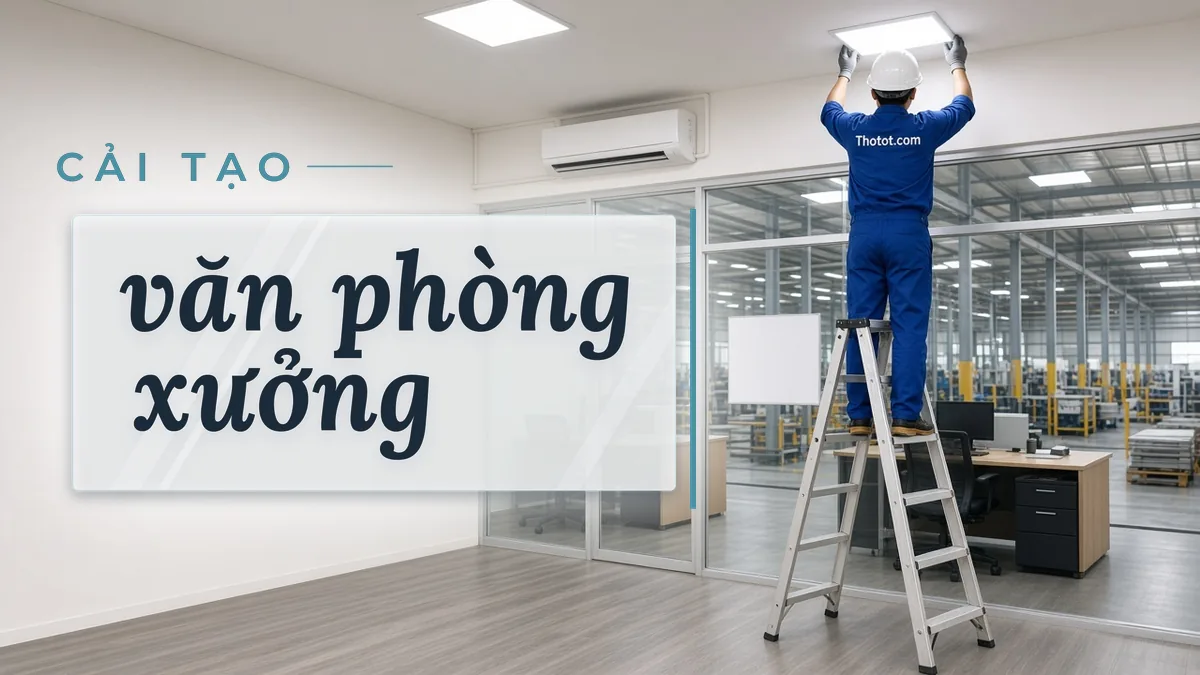 Cải tạo khu văn phòng nhà xưởng