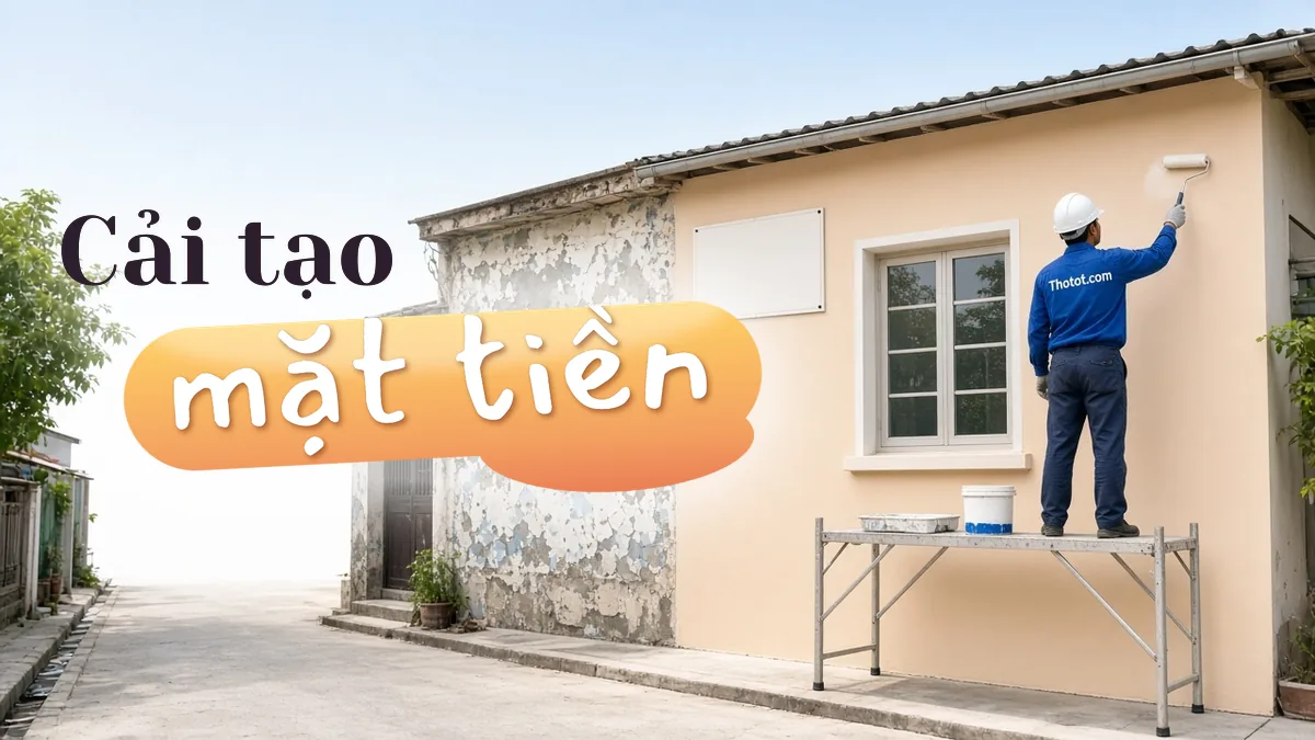 Cải tạo mặt tiền nhà cấp 4