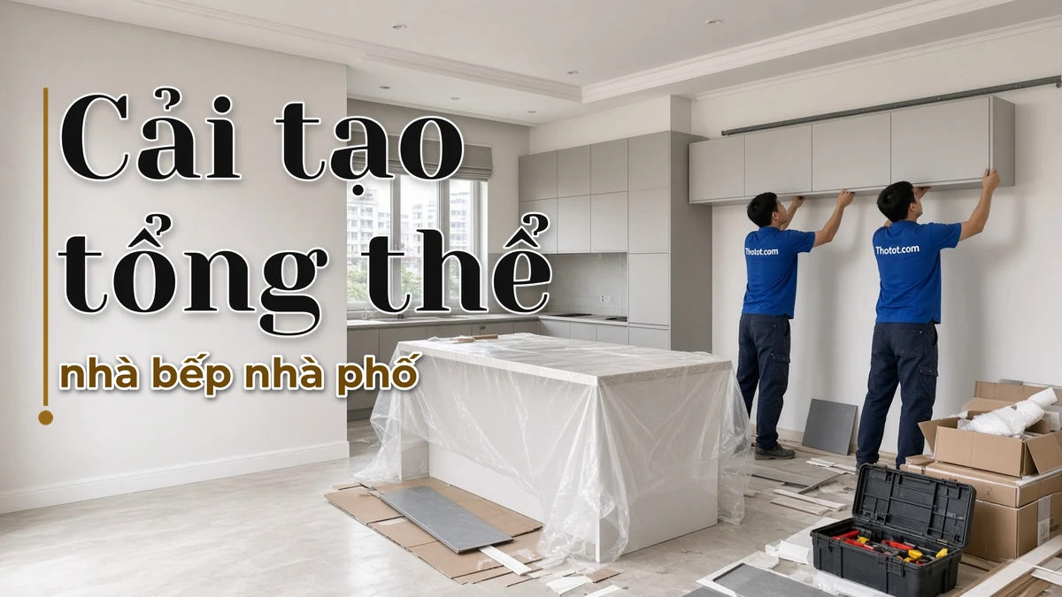 Cải tạo tổng thể nhà bếp nhà phố