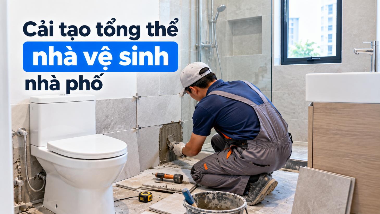 Cải tạo tổng thể nhà vệ sinh nhà phố