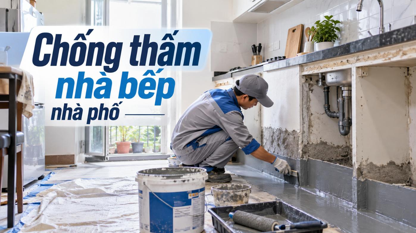 Chống thấm nhà bếp nhà phố