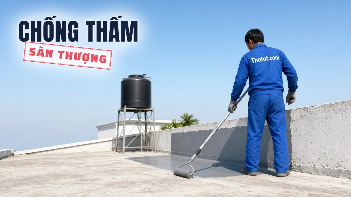 Chống thấm sân thượng biệt thự