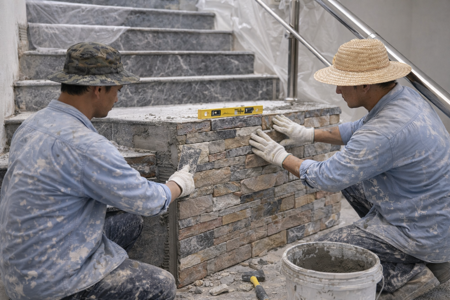 Đá ốp cầu thang