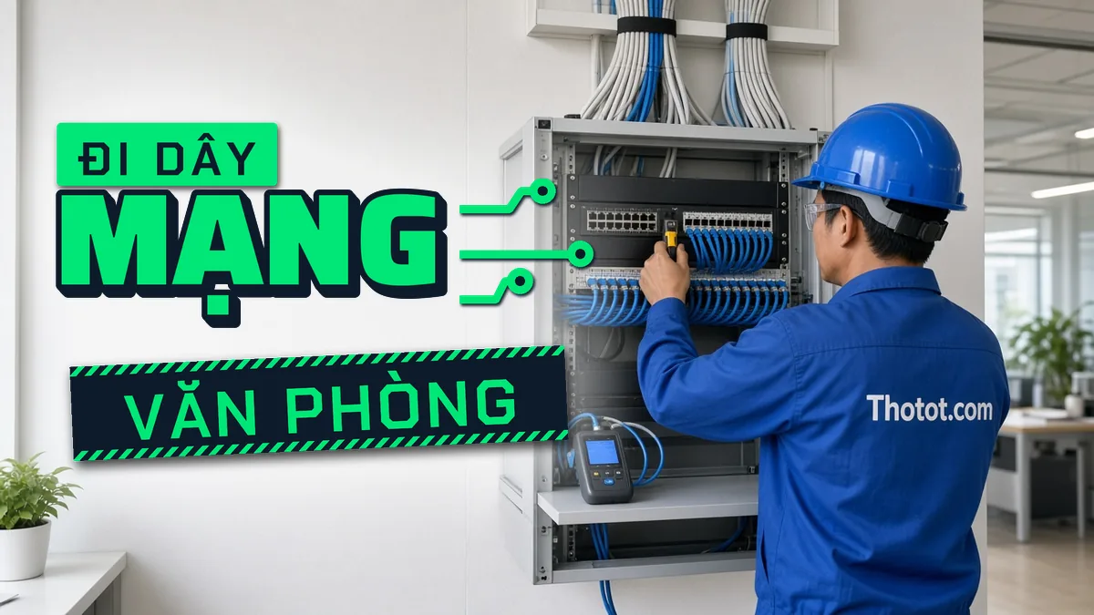 Đi dây mạng, điện nhẹ văn phòng