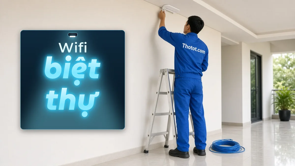 Đi dây mạng, phủ wifi biệt thự