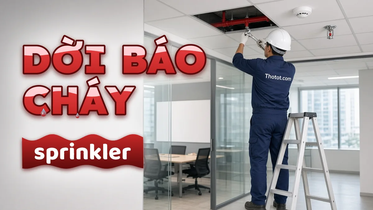 Dời, bổ sung đầu báo cháy, sprinkler văn phòng
