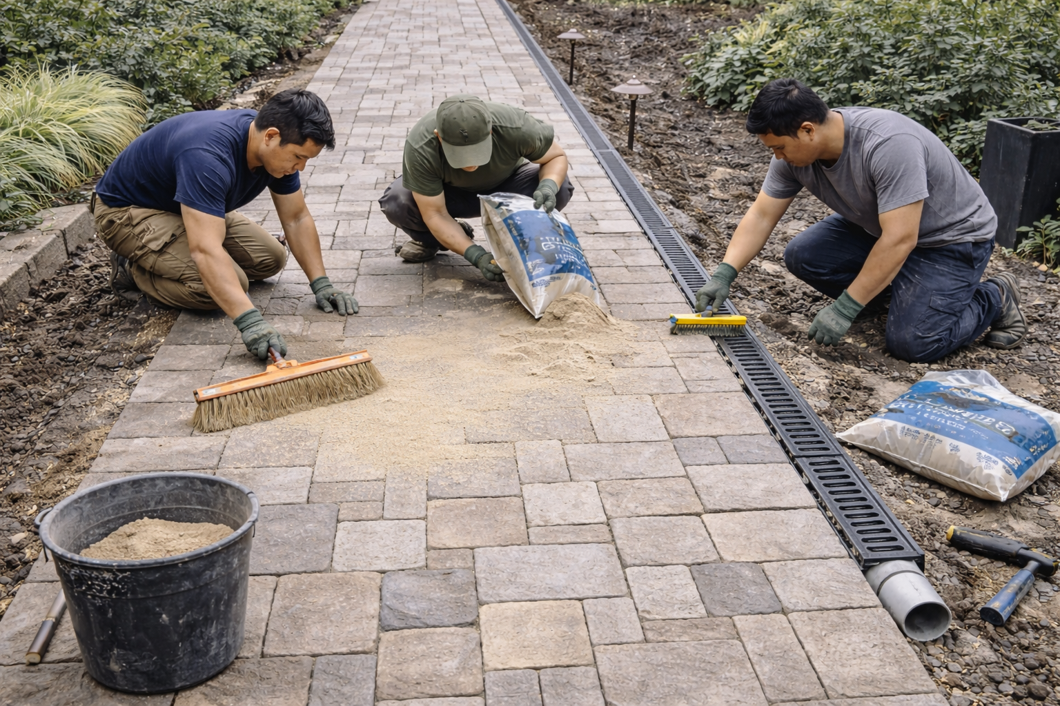 Hoàn thiện bề mặt lối đi ngoài trời