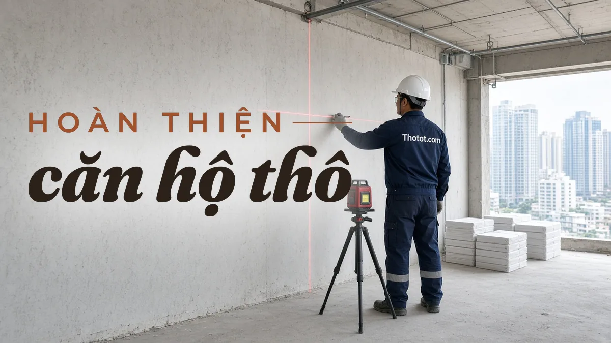Hoàn thiện căn hộ chung cư bàn giao thô
