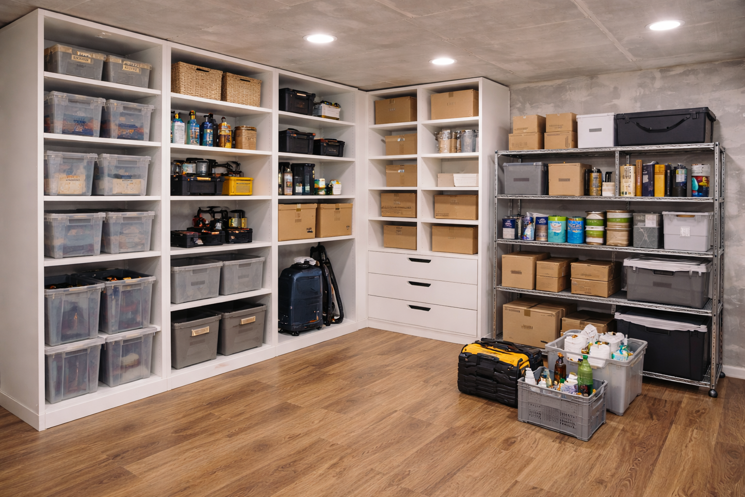 Hoàn thiện sử dụng kho – phòng chứa đồ