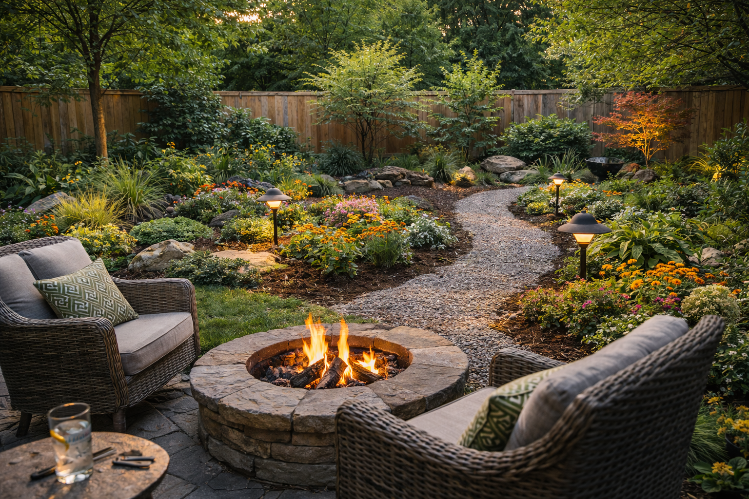 Hoàn thiện trang trí sân vườn