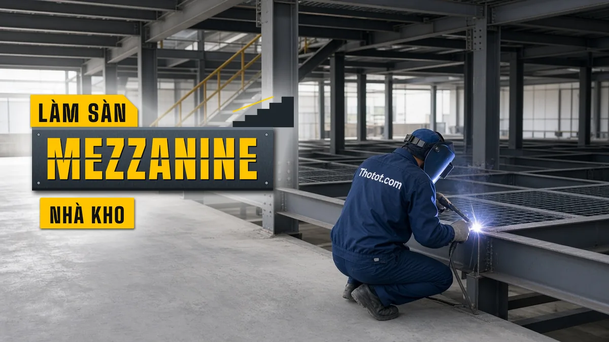 Làm sàn gác lửng mezzanine nhà kho